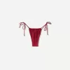 Slip bikini bordeaux con fiocchi