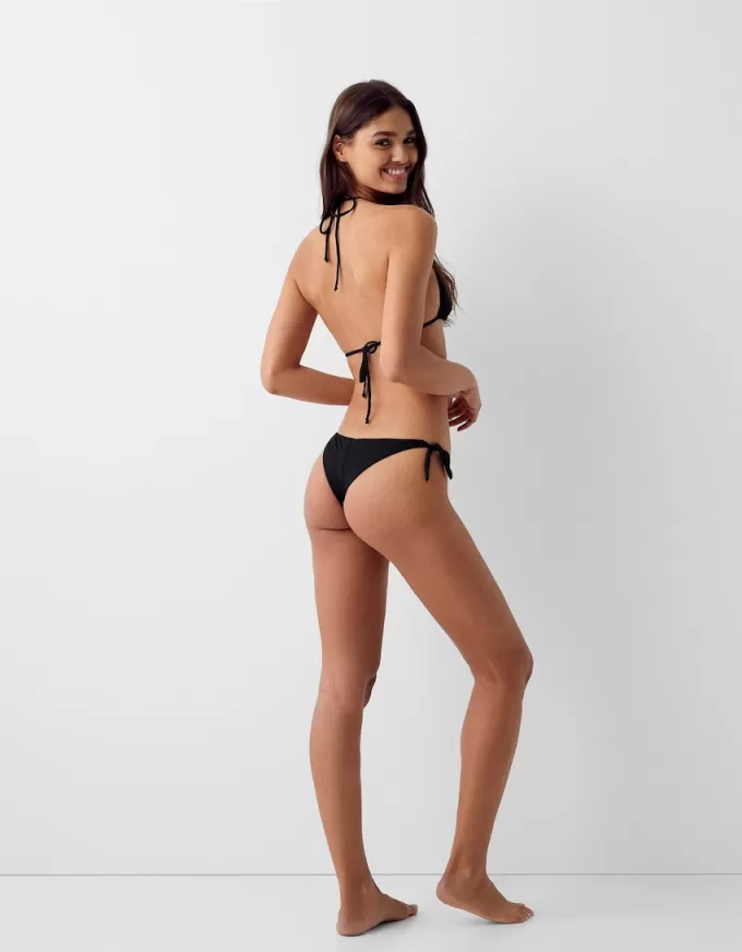 Slip bikini con lacci regolabili