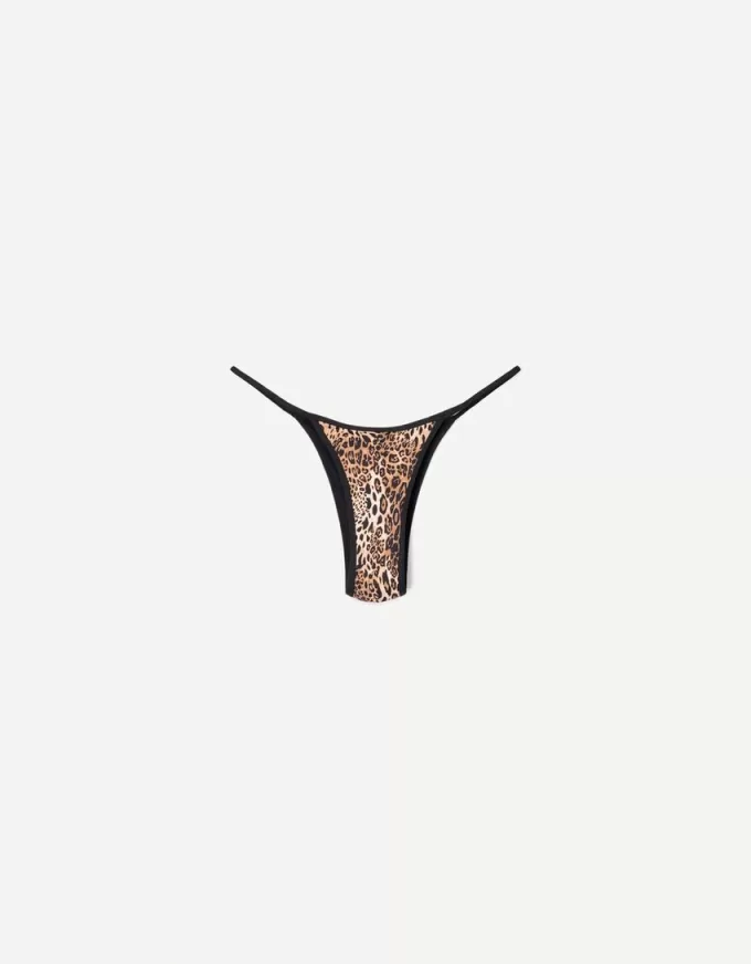 Slip bikini reversibili con stampa animalier