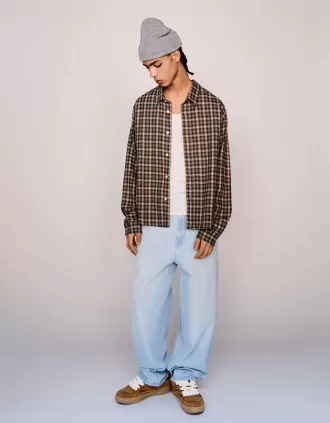 Sneaker da skater in pelle crosta