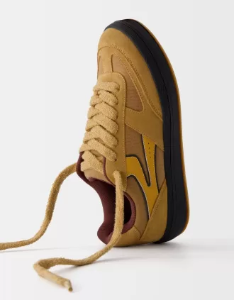 Sneaker da skater in pelle crosta