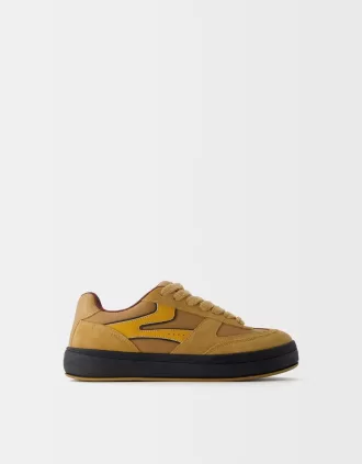 Sneaker da skater in pelle crosta
