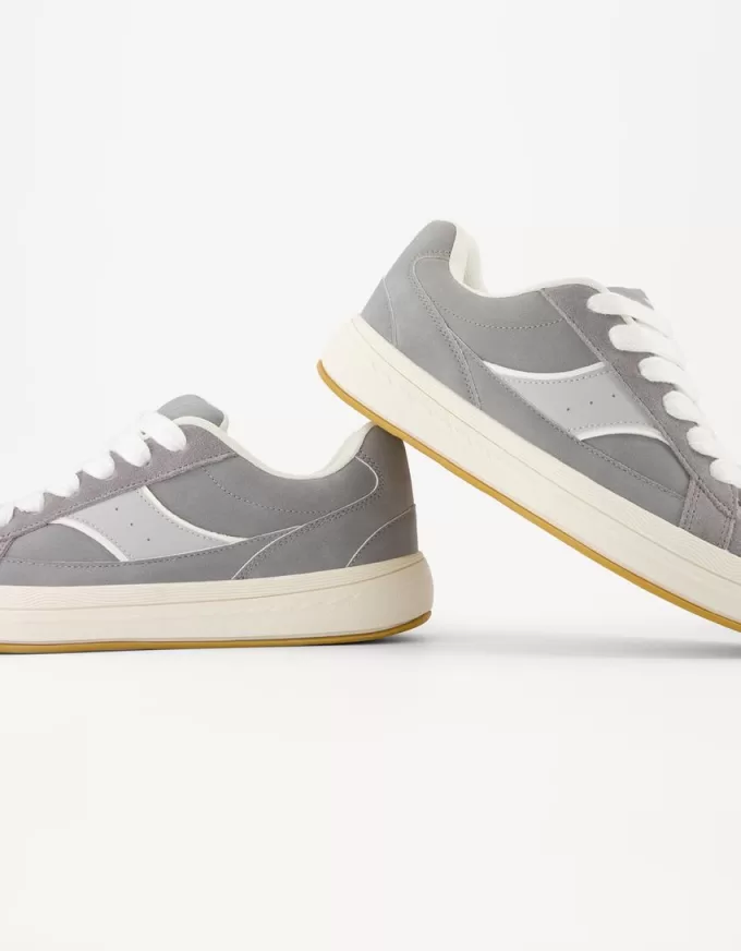 Sneaker da skater in pelle crosta