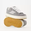 Sneaker da skater in pelle crosta