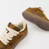 Sneaker da skater in pelle crosta