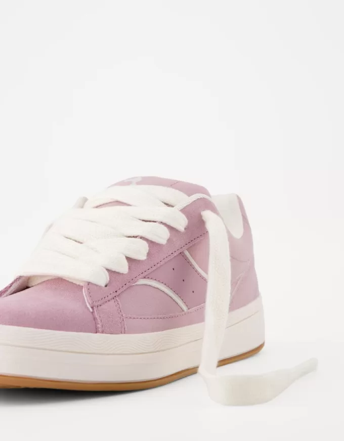 Sneaker da skater in pelle crosta