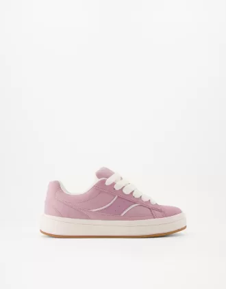 Sneaker da skater in pelle crosta