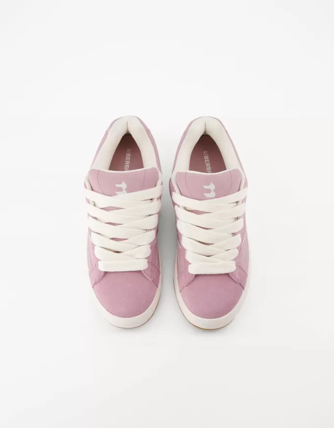 Sneaker da skater in pelle crosta