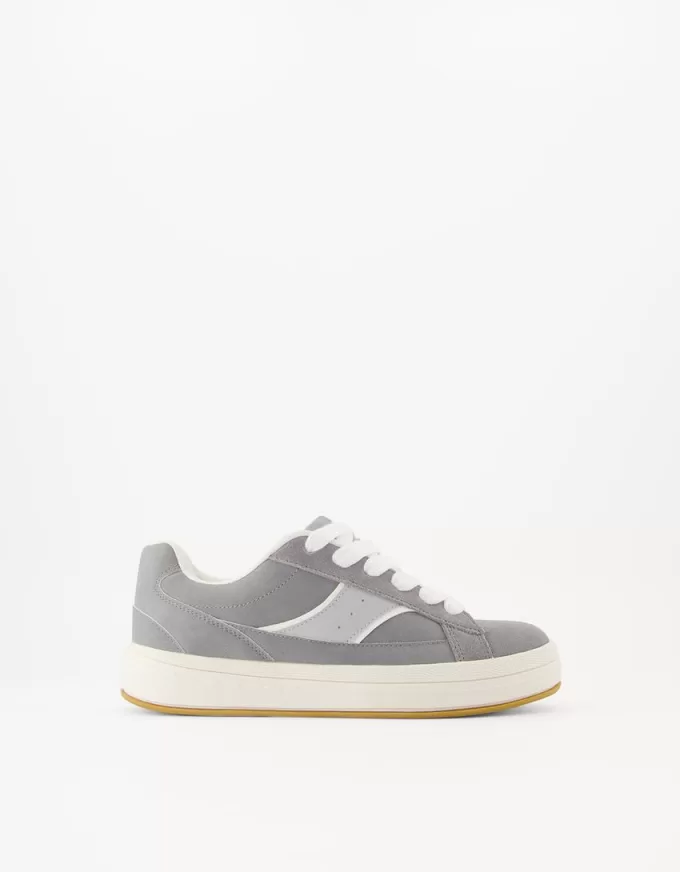 Sneaker da skater in pelle crosta