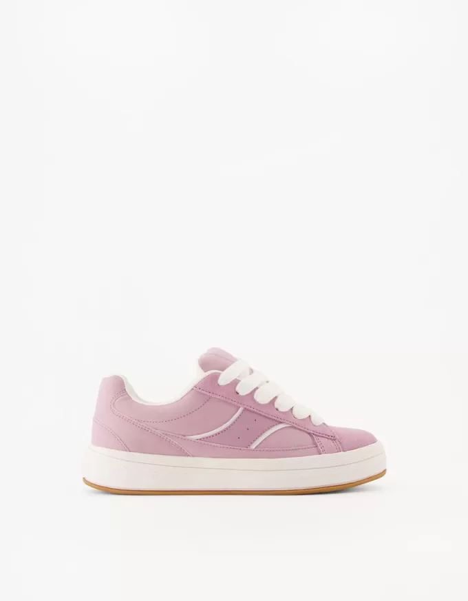Sneaker da skater in pelle crosta