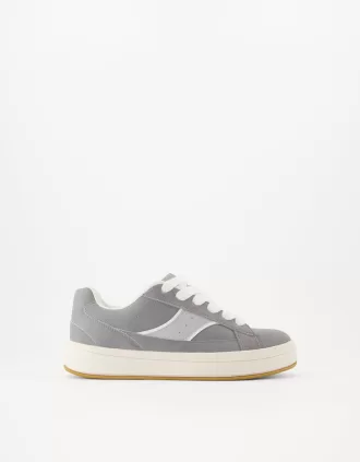 Sneaker da skater in pelle crosta
