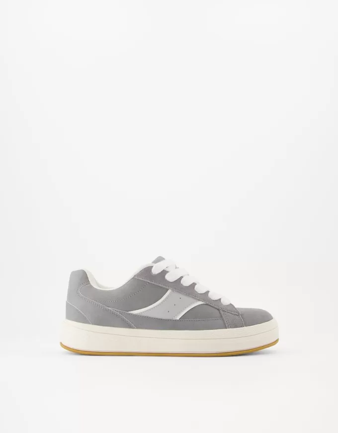 Sneaker da skater in pelle crosta