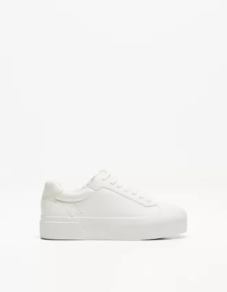 Sneaker platform con stampa animalier