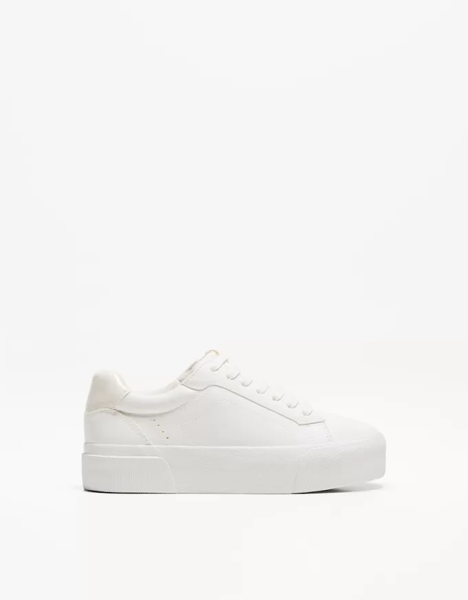 Sneaker platform con stampa animalier