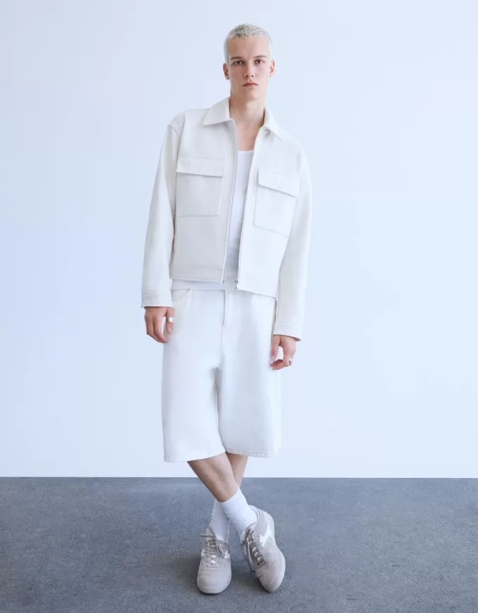 Sneaker retrò in pelle crosta