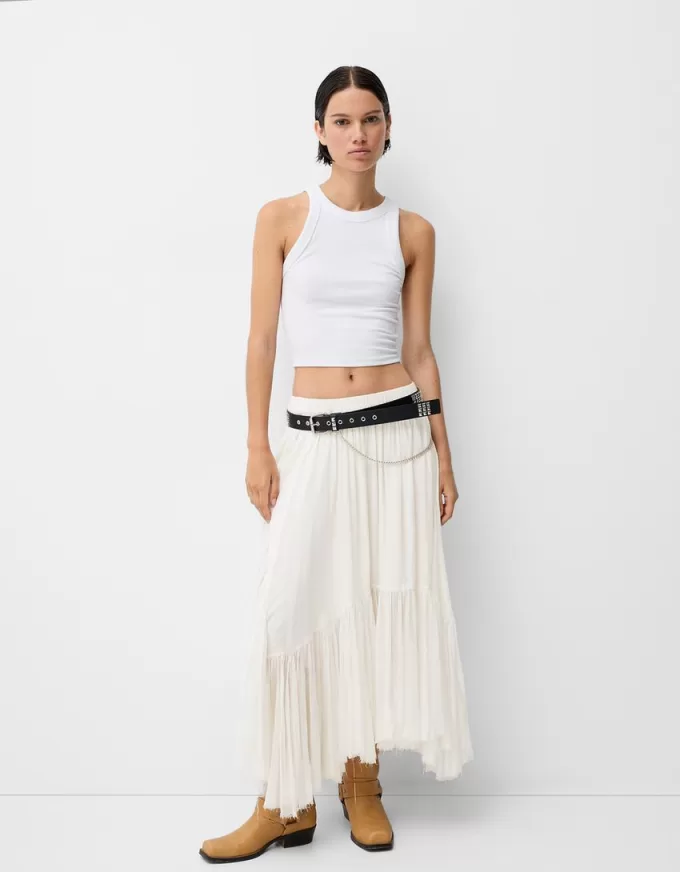 Stivali biker con punta squadrata