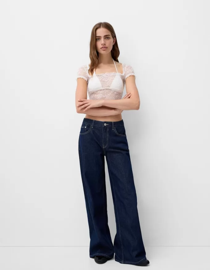 T-shirt Disney Bambi a maniche corte in pizzo