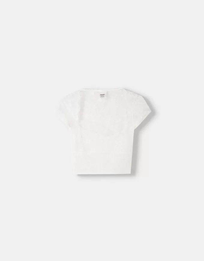 T-shirt Disney Bambi a maniche corte in pizzo