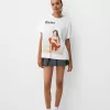T-shirt Dua Lipa oversize a maniche corte