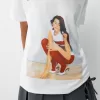 T-shirt Dua Lipa oversize a maniche corte