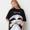 T-shirt Frieren oversize a maniche corte