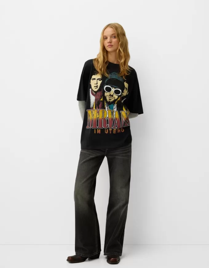 T-shirt Nirvana a maniche corte