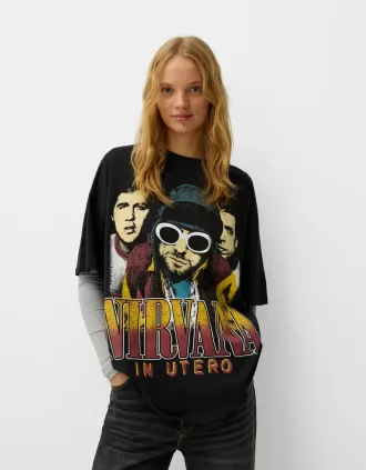 T-shirt Nirvana a maniche corte