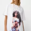 T-shirt Tyla a manica corta con strass