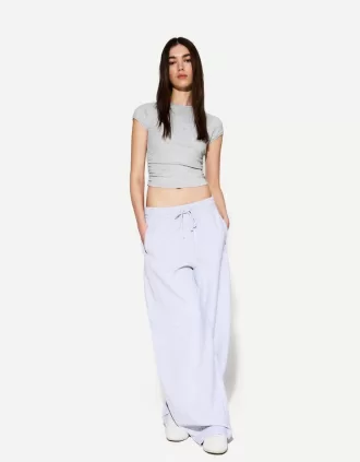 T-shirt a manica corta con arricciatura laterale