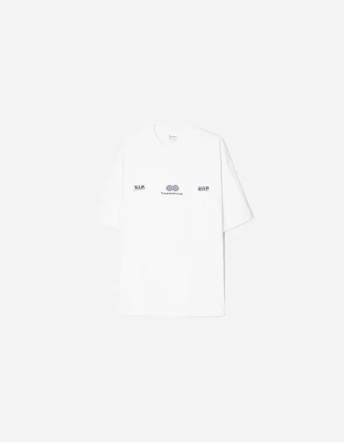 T-shirt a manica corta con ricamo