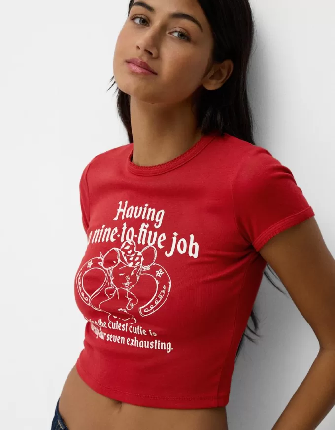 T-shirt a manica corta con stampa