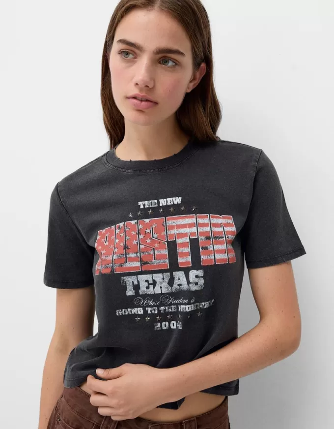 T-shirt a manica corta con stampa