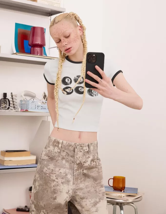 T-shirt a manica corta con stampa