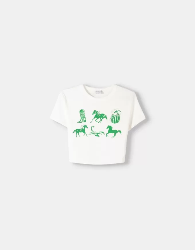 T-shirt a manica corta con stampa