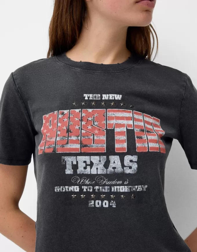 T-shirt a manica corta con stampa