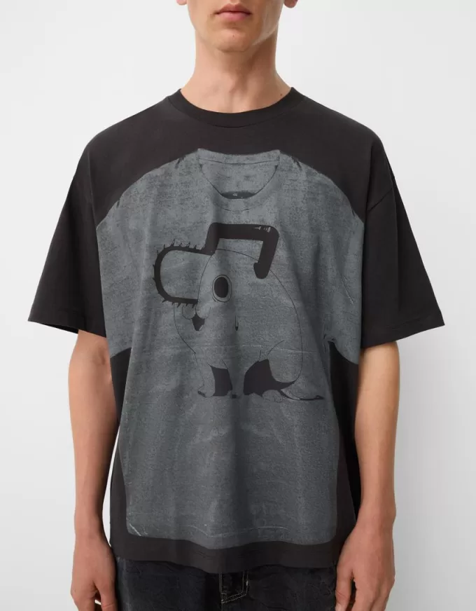 T-shirt a manica corta con stampa Chainsaw Man