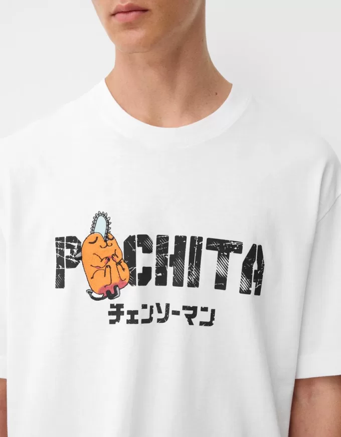 T-shirt a manica corta con stampa Chainsaw Man
