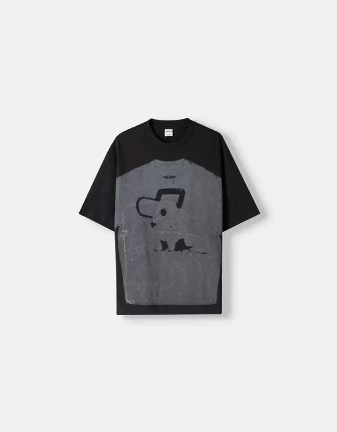 T-shirt a manica corta con stampa Chainsaw Man