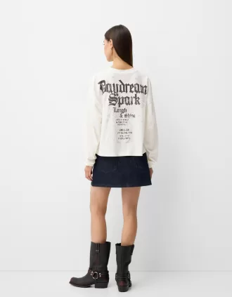 T-shirt a manica lunga con stampa