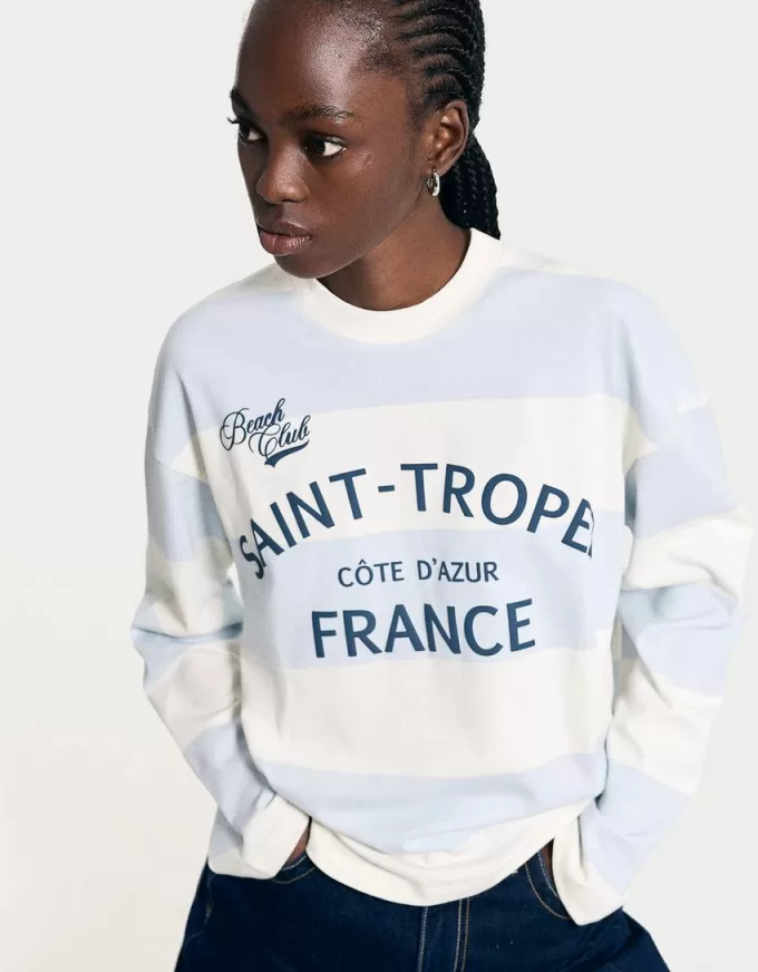 T-shirt a manica lunga con stampa