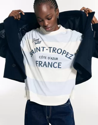 T-shirt a manica lunga con stampa