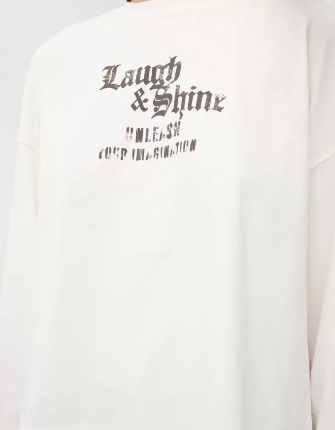 T-shirt a manica lunga con stampa