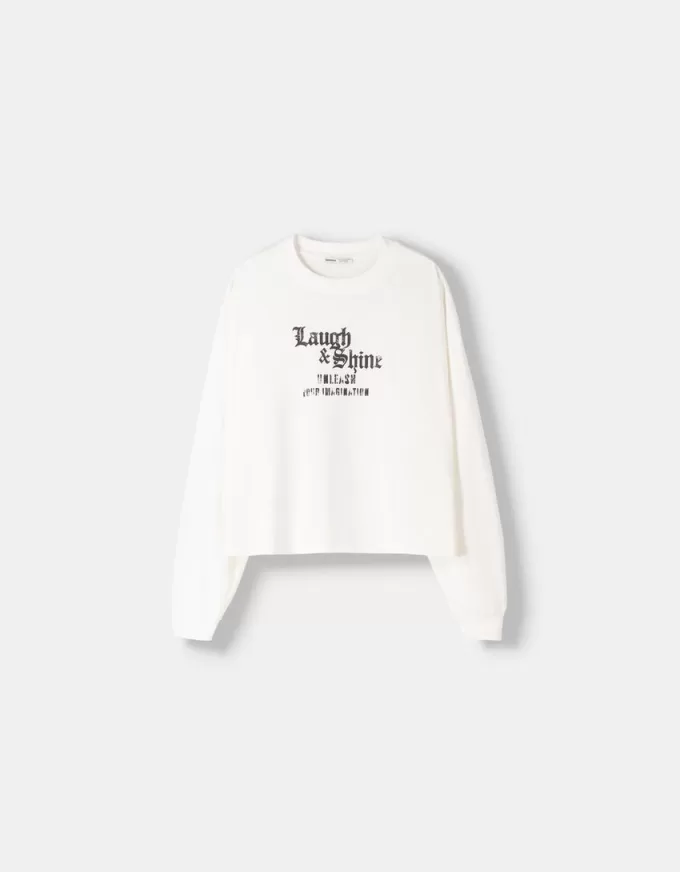 T-shirt a manica lunga con stampa