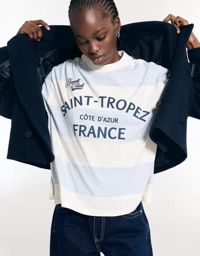 T-shirt a manica lunga con stampa