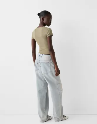 T-shirt a maniche corte con scollo rotondo