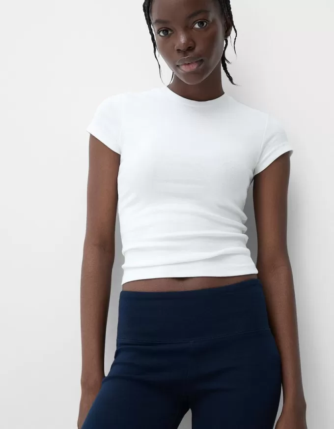 T-shirt a maniche corte con scollo rotondo