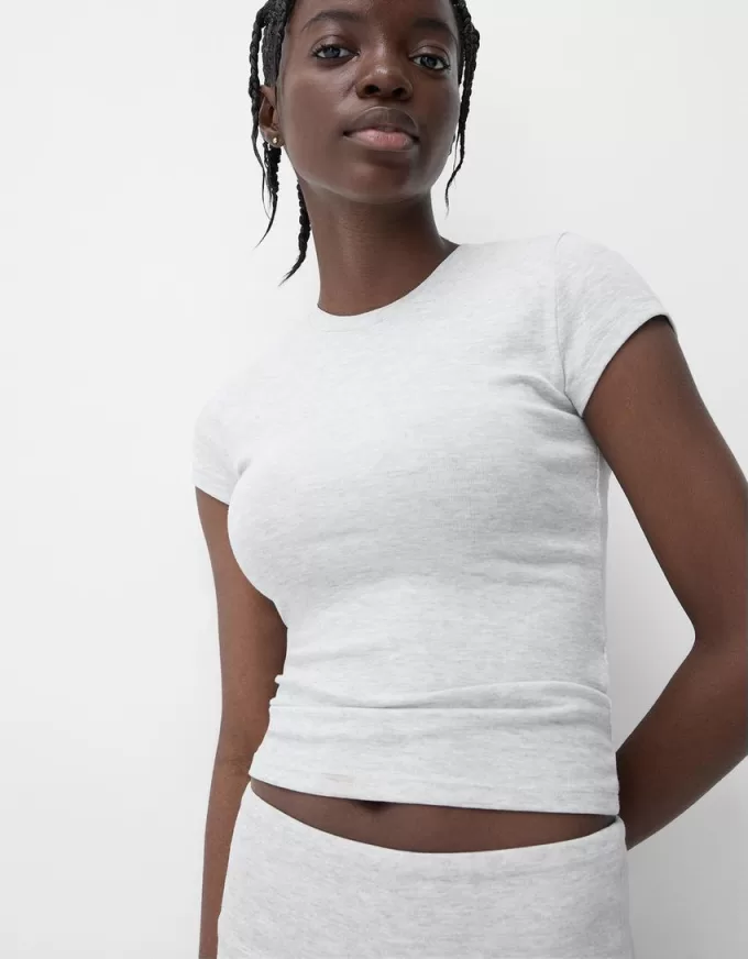 T-shirt a maniche corte con scollo rotondo