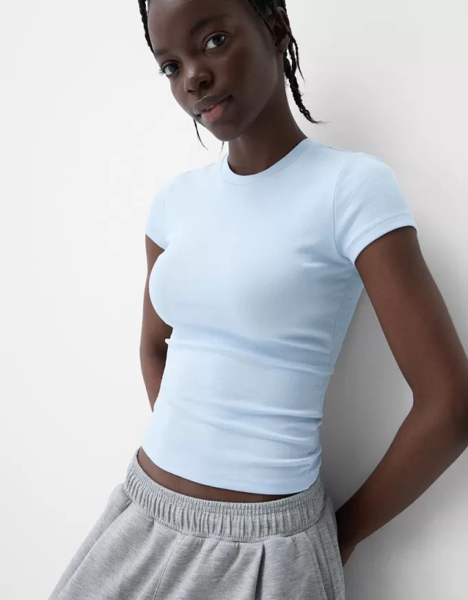 T-shirt a maniche corte con scollo rotondo