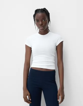 T-shirt a maniche corte con scollo rotondo