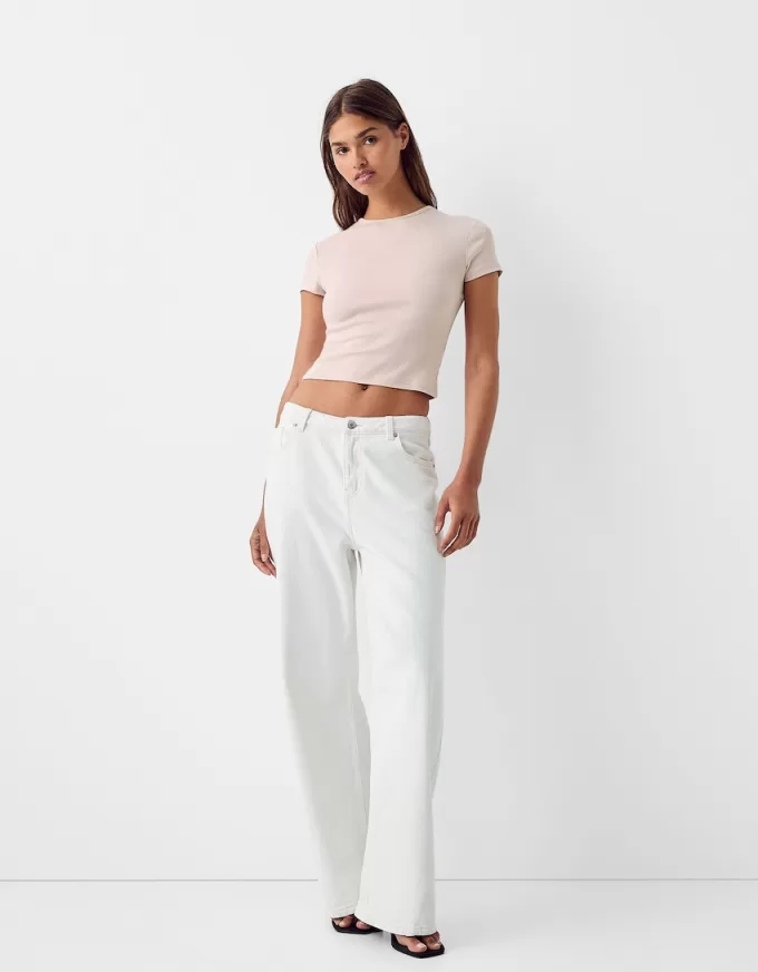 T-shirt a maniche corte con scollo rotondo